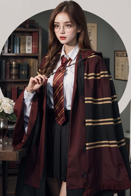 00927-2865469581-1girl, brown_hair, cape, glasses, jacket, letterboxed, long_hair, necktie, solo, shirt, long_sleeves, holding, school_uniform, w.png